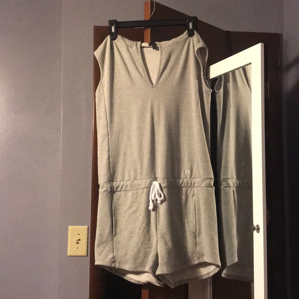 Grey sweatshirt onesie